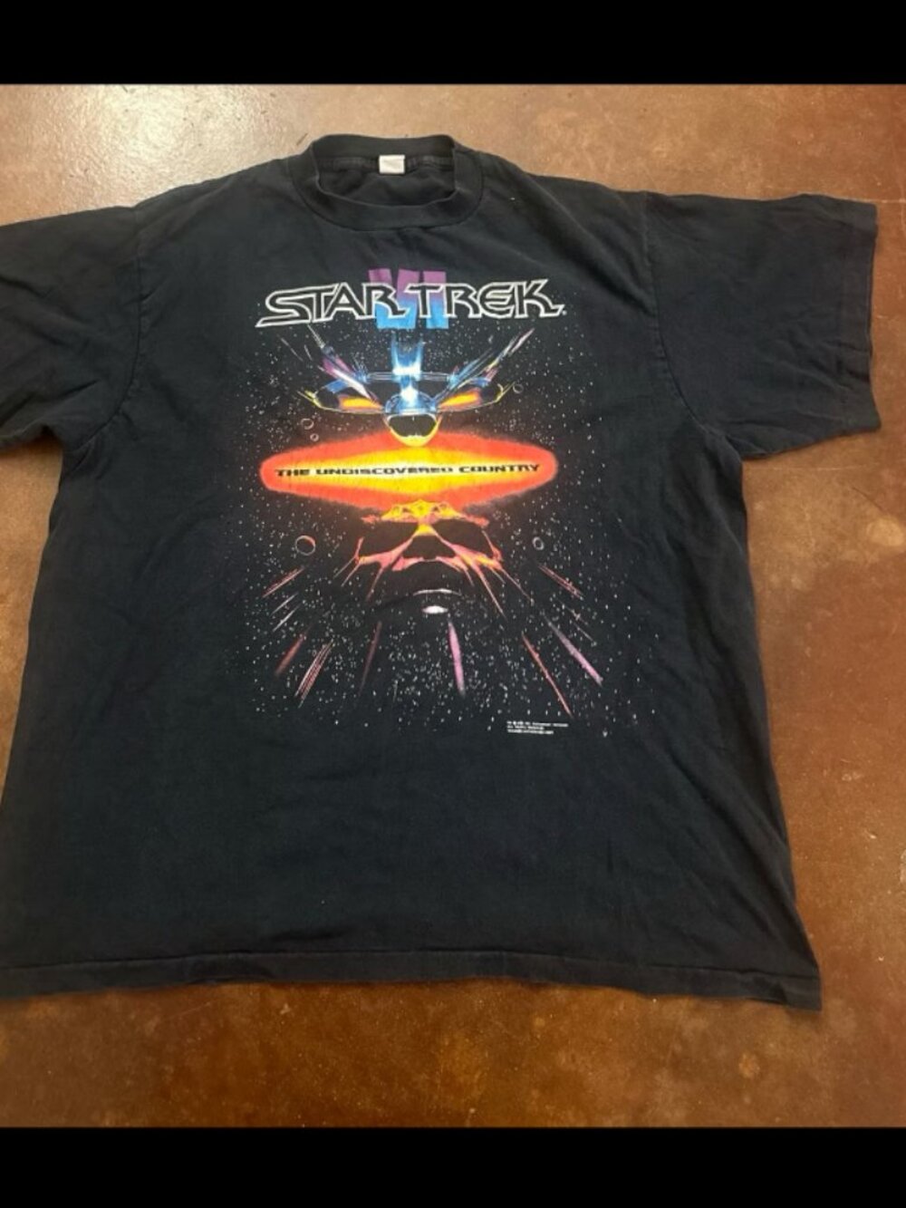 VTG 1991 Star Trek VI The Undiscovered Country T Shirt XL Single Stitch